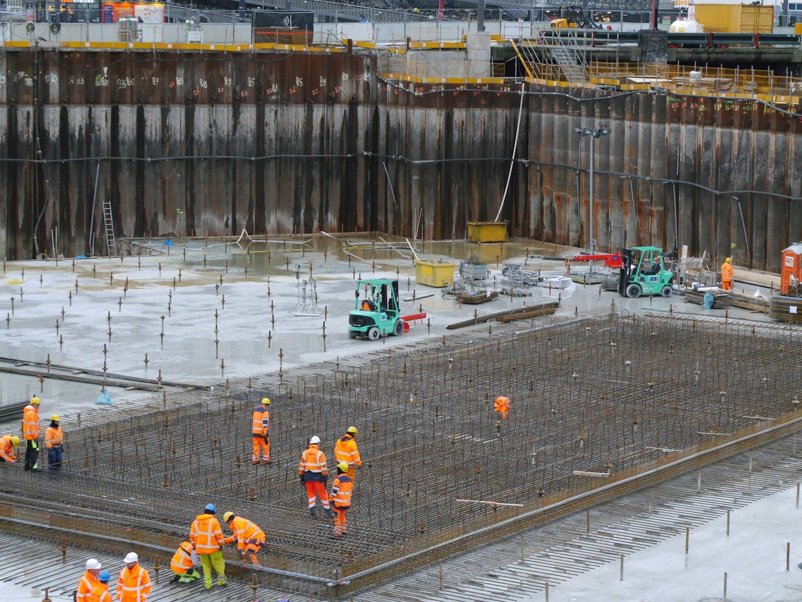 Site Prep stage of a concrete pour